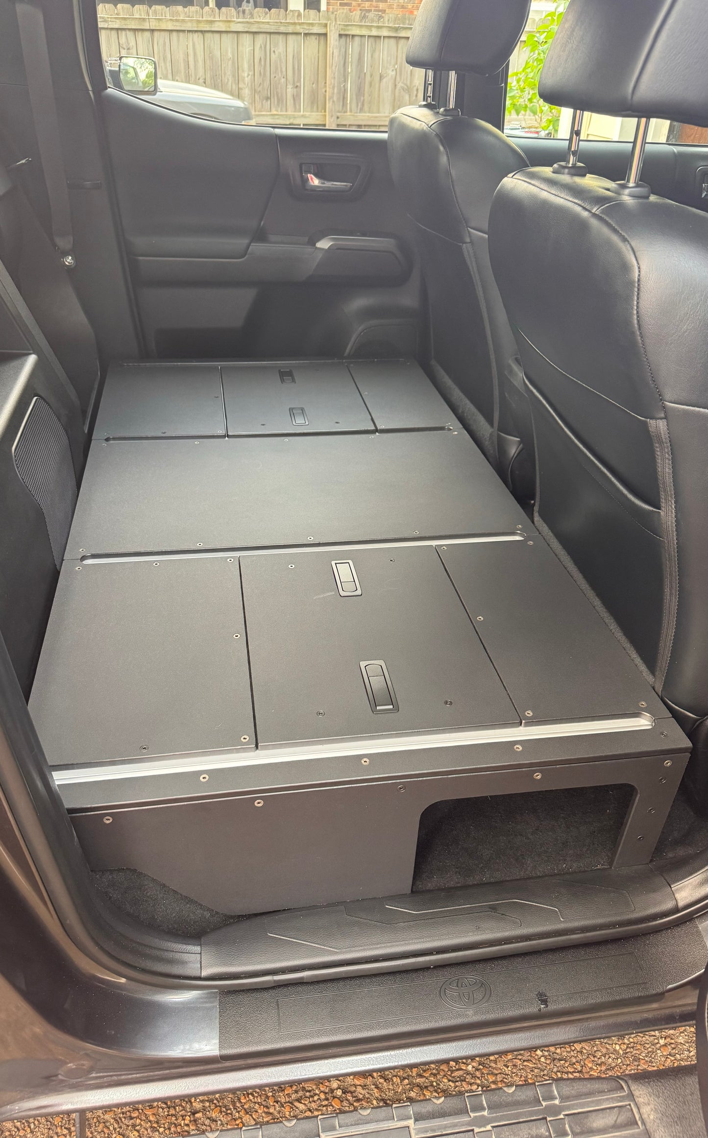 Tacoma full rear seat delete.