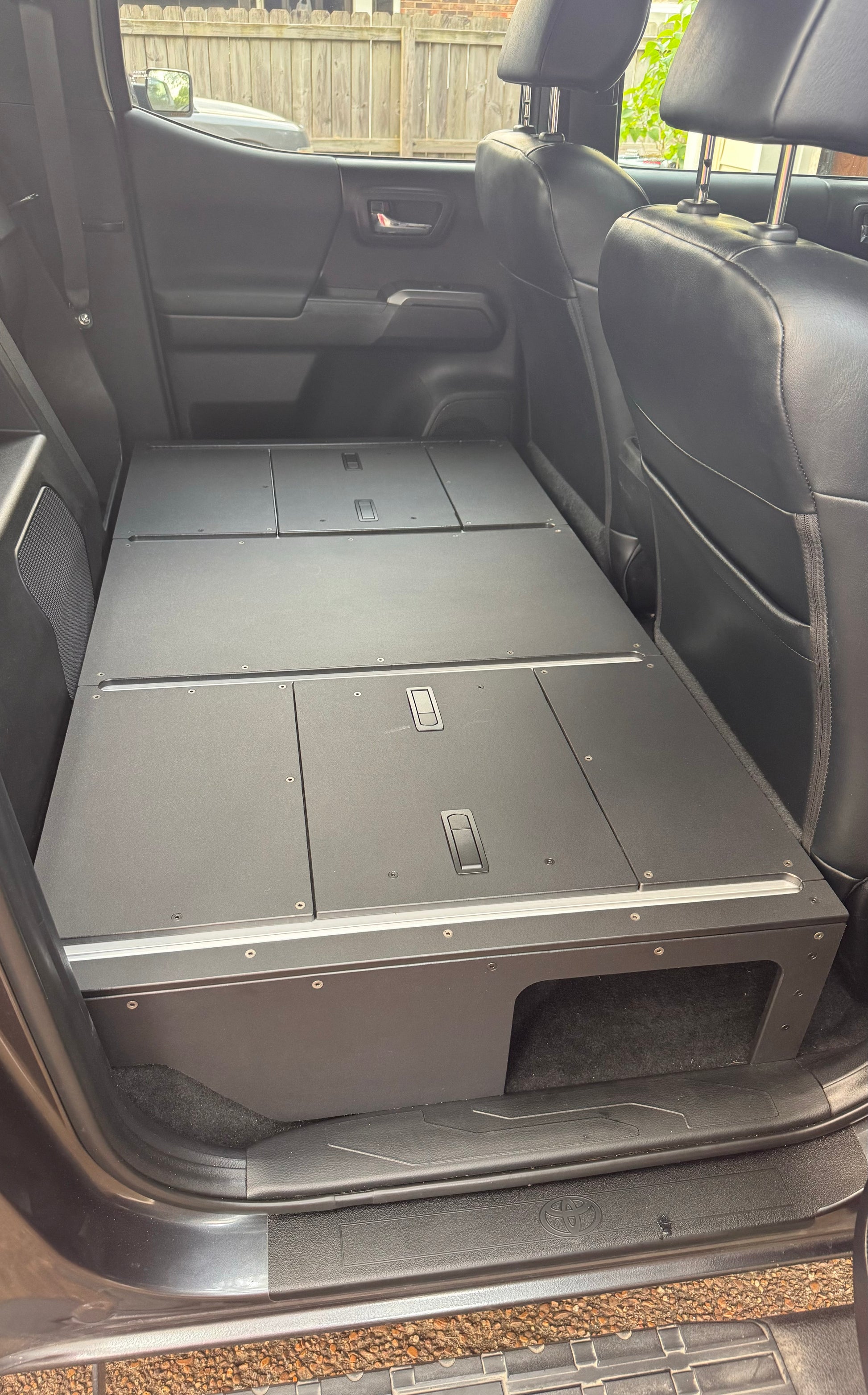 Tacoma full rear seat delete.